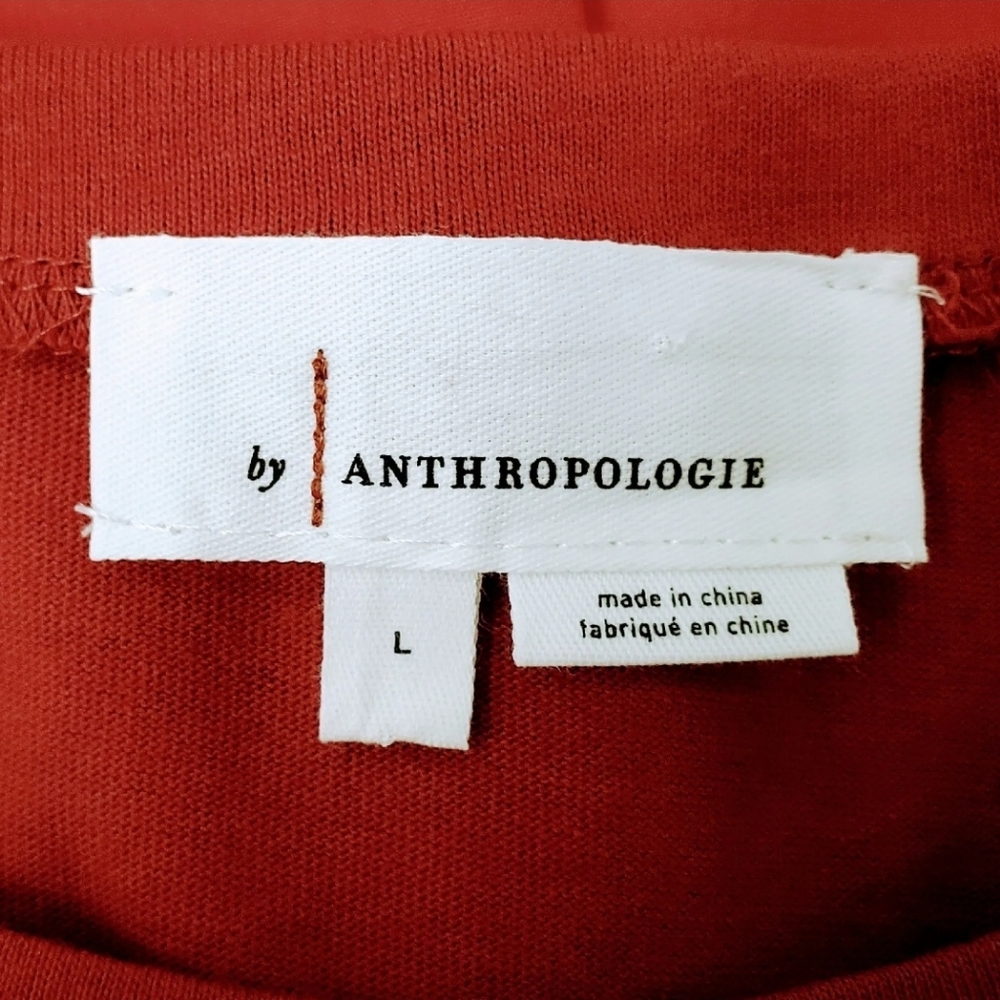 ANTHROPOLOGIE Bell Sleeve Top Cotton - Picture 3 of 4